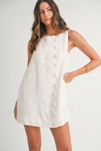 Load image into Gallery viewer, Linen Scallop Button Detail Dress